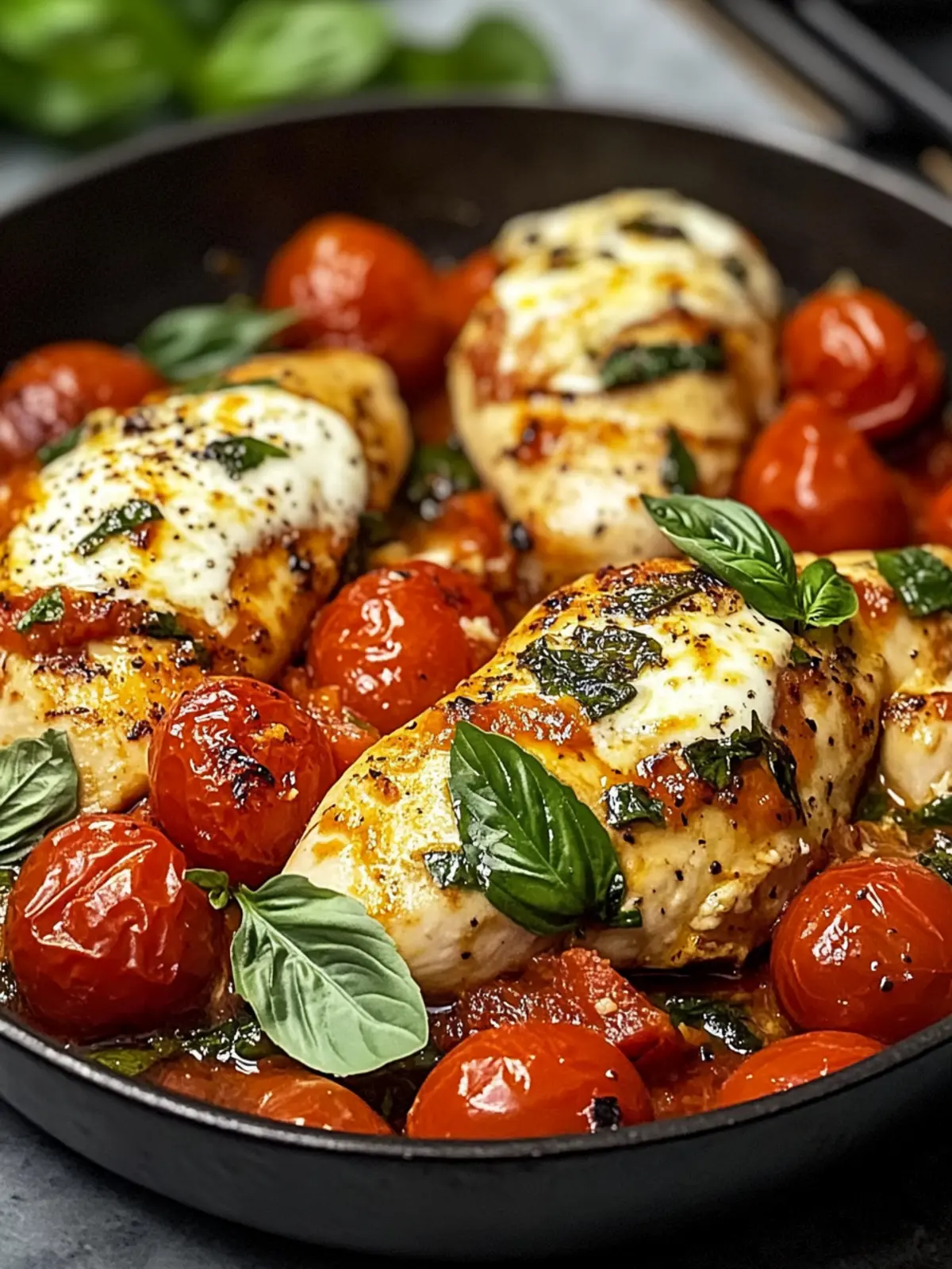 Garlic Tomato Chicken with Mozzarella for Busy Weeknights 2 Garlic Tomato Chicken with Mozzarella