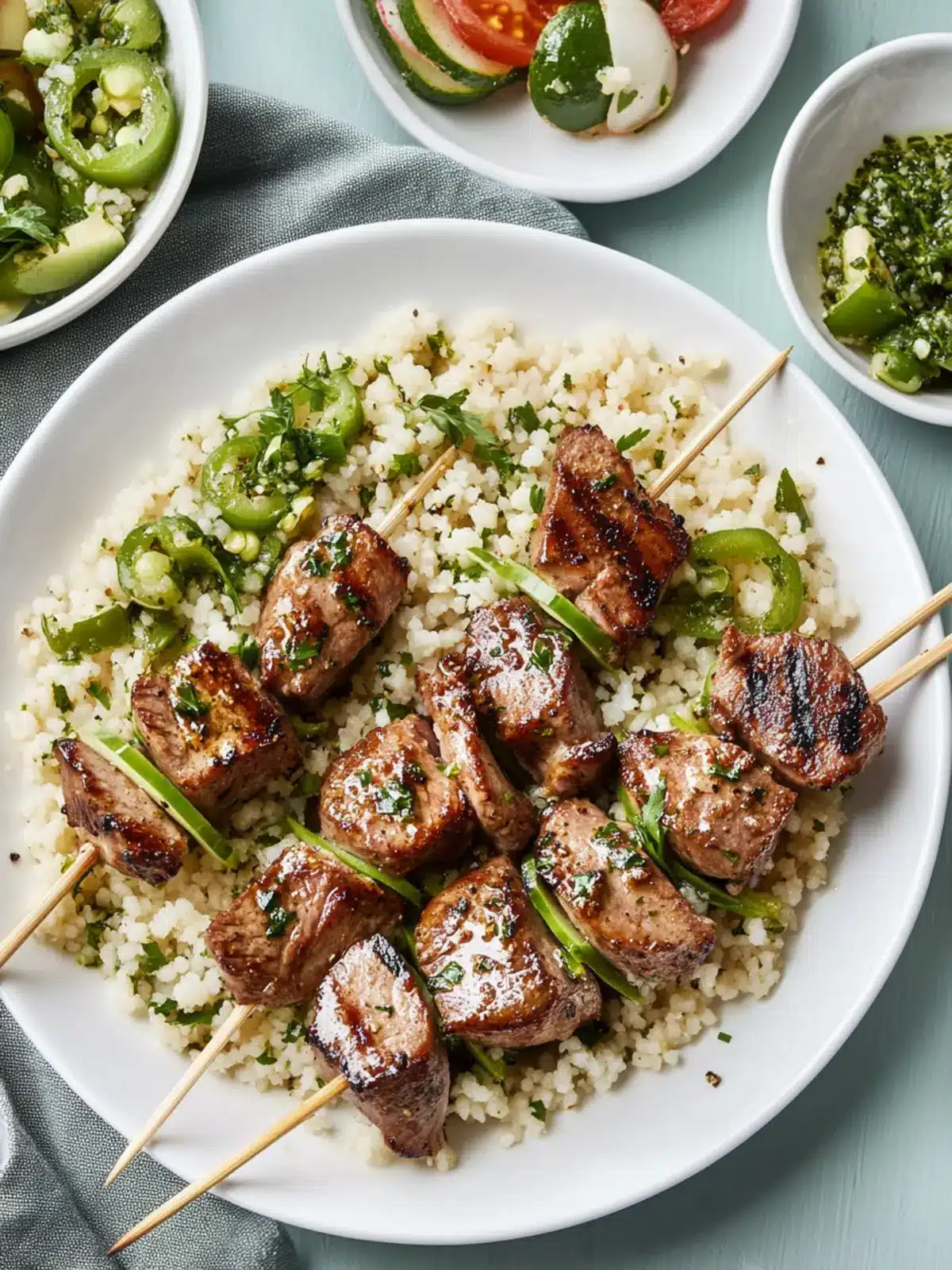 Delicious Pork Tenderloin Skewers with Herbed Couscous Bliss 4 Pork Tenderloin Skewers with Herbed Couscous
