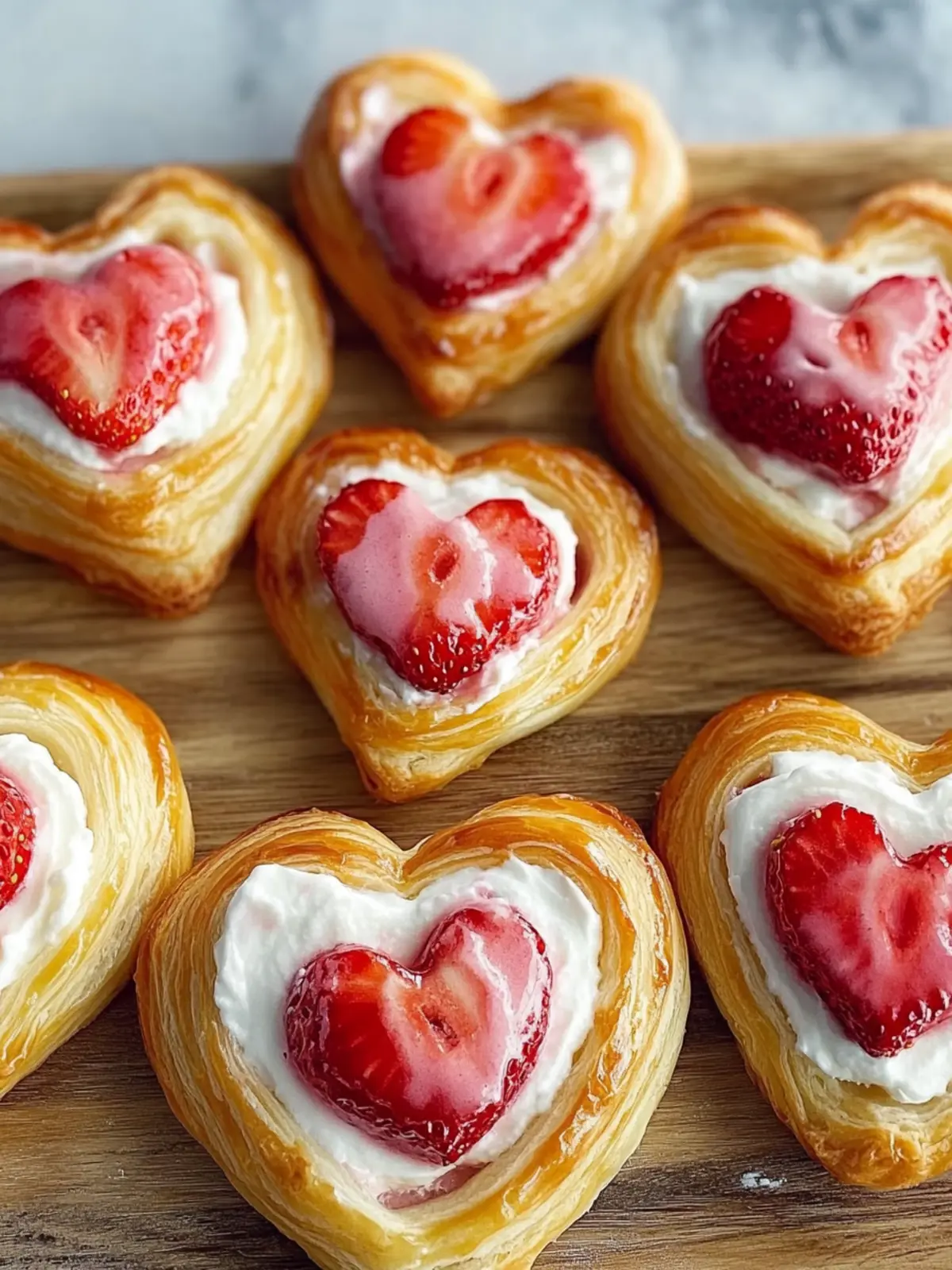Delightful Strawberry Cream Cheese Heart Danishes in 40 Minutes 2 Strawberry Cream Cheese Heart Danishes