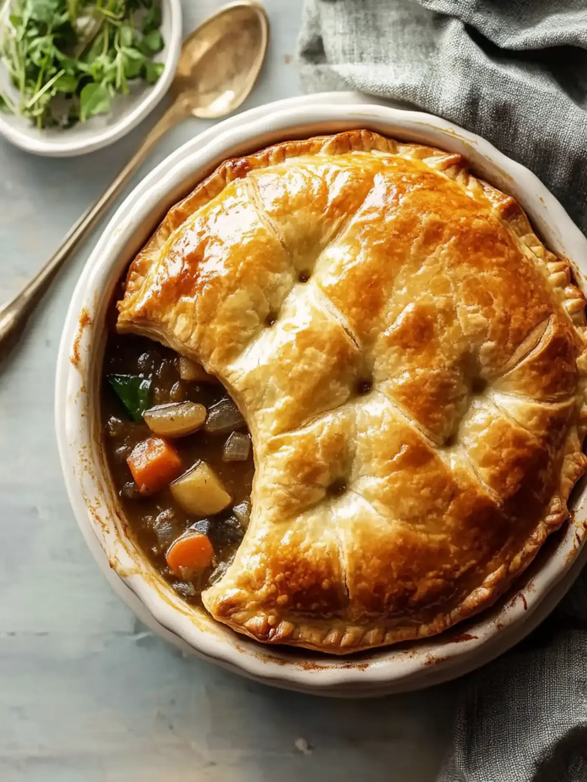 Cozy Up with Golden Irish Stew and Puff Pastry Delight 4 Golden Irish Stew with Puff Pastry