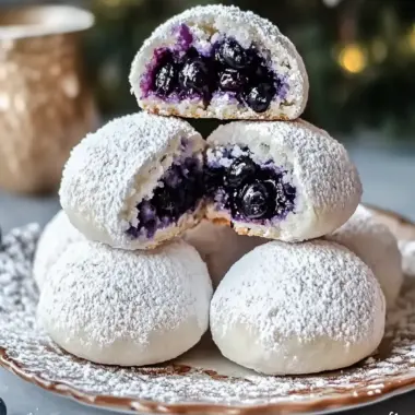 Blueberry-Filled Almond Snowball Cookies for Sweet Moments 9 Blueberry-Filled Almond Snowball Cookies