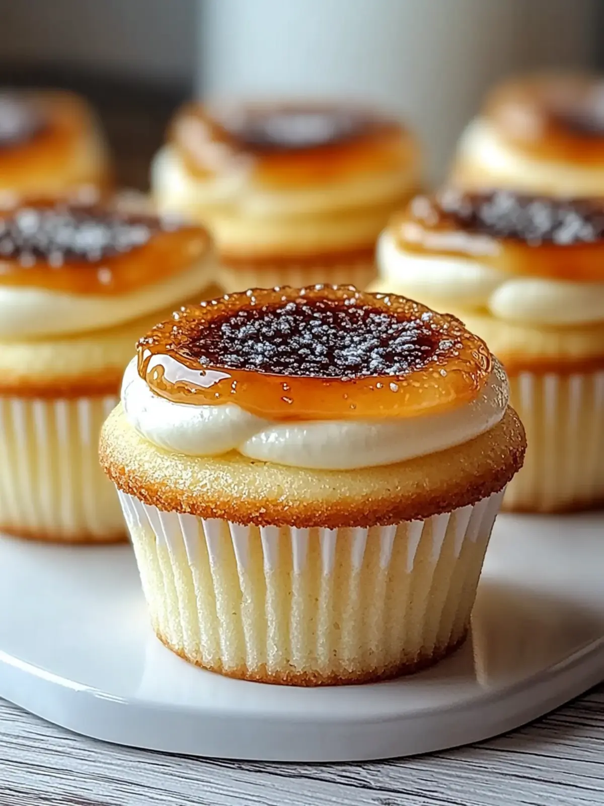 Decadent Vanilla Bean Crème Brûlée Cheesecake Cupcakes Delight 4 Vanilla Bean Crème Brûlée Cheesecake Cupcakes