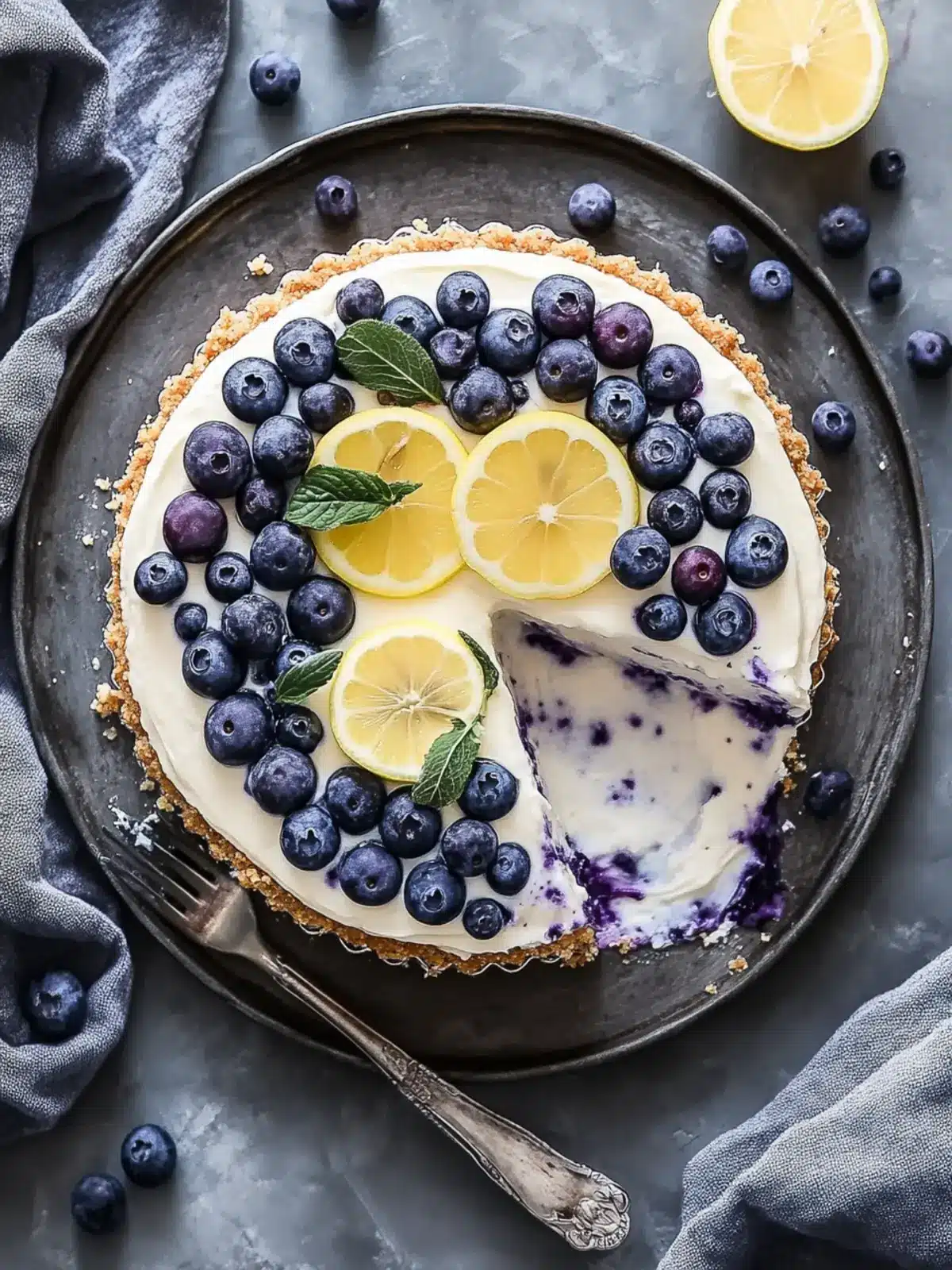 No Bake Lemon Blueberry Cheesecake You’ll Want to Make Today 4 No Bake Lemon Blueberry Cheesecake