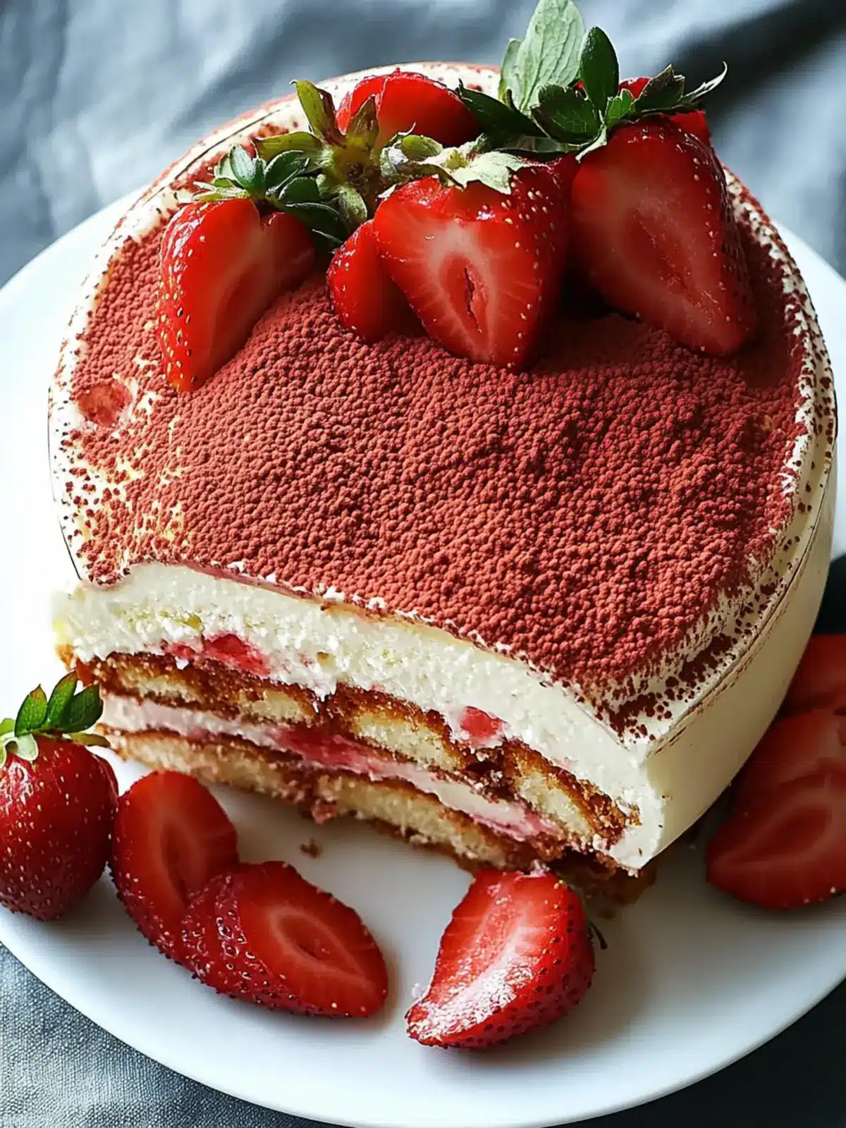Irresistible Strawberry Tiramisu: No-Bake Summer Bliss 4 Strawberry Tiramisu