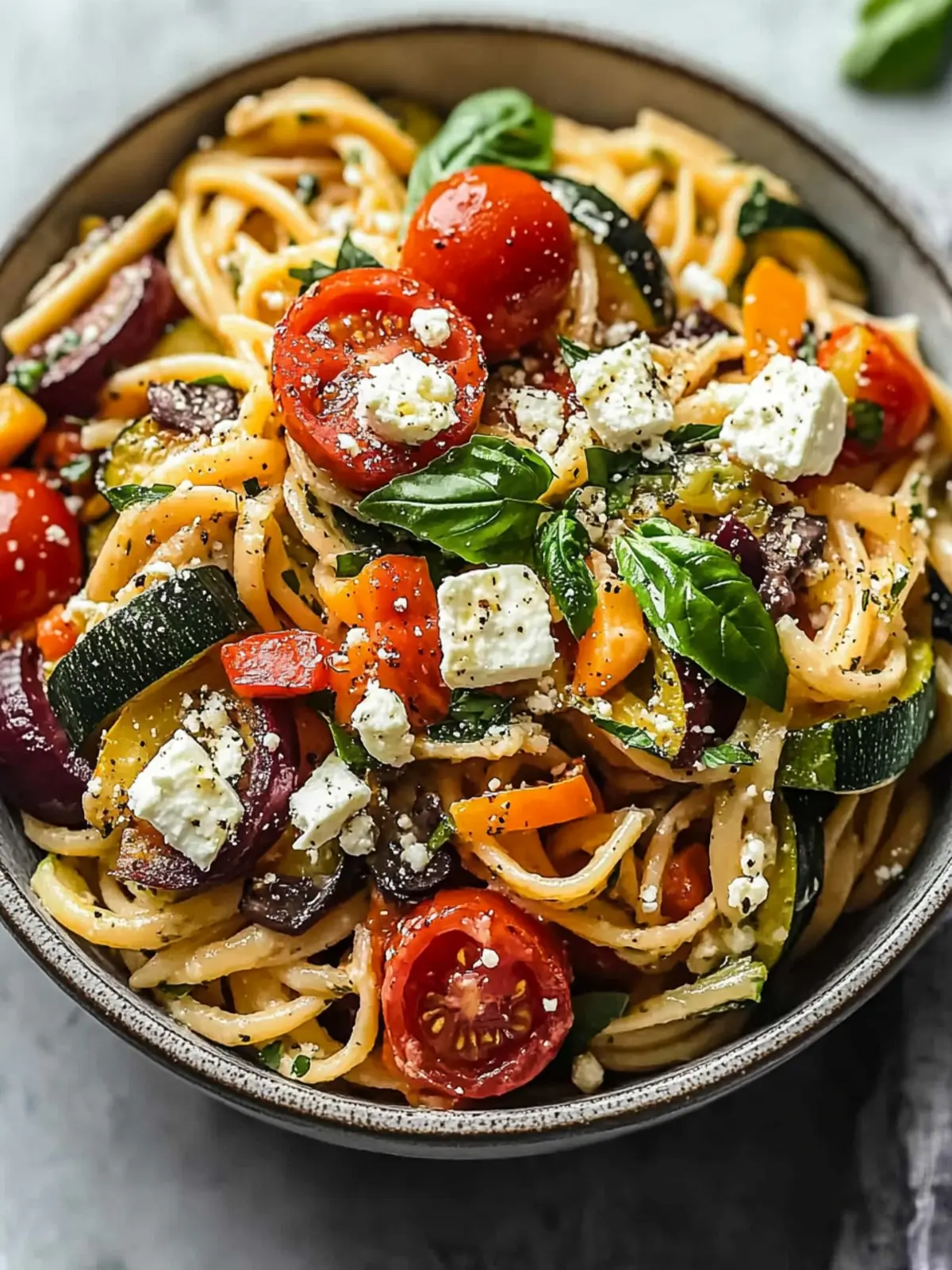 Delicious Roasted Veggie Pasta with Feta in Just 30 Minutes 5 Roasted Veggie Pasta with Feta