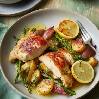 Lemon-Thyme Chicken with Spring Sauté: A One-Pan Wonder 10 Lemon-Thyme Chicken with Spring Sauté