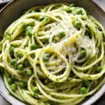 Nettle Pesto Bucatini with Spring Peas and Parmesan Bliss 4 Nettle Pesto Bucatini With Spring Peas and Parmesan