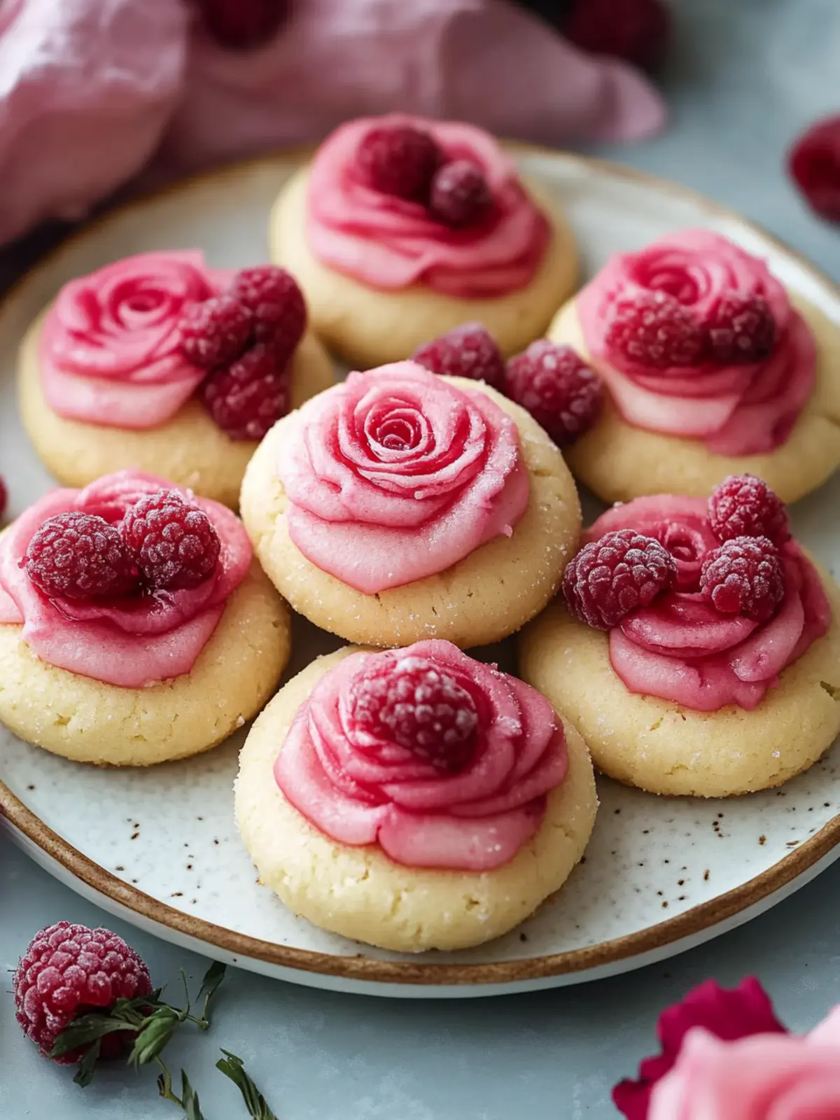 Raspberry Rose Cookies That Will Brighten Your Day 2 Raspberry Rose Cookies