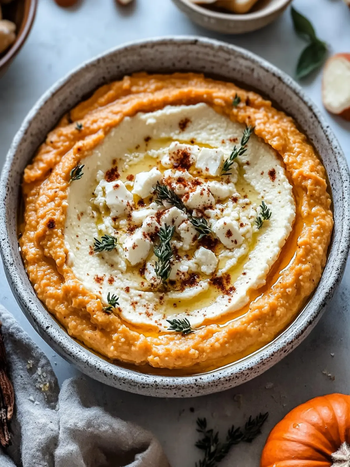 Creamy Pumpkin Whipped Feta Dip That's Perfect for Fall Parties 3 Pumpkin Whipped Feta Dip