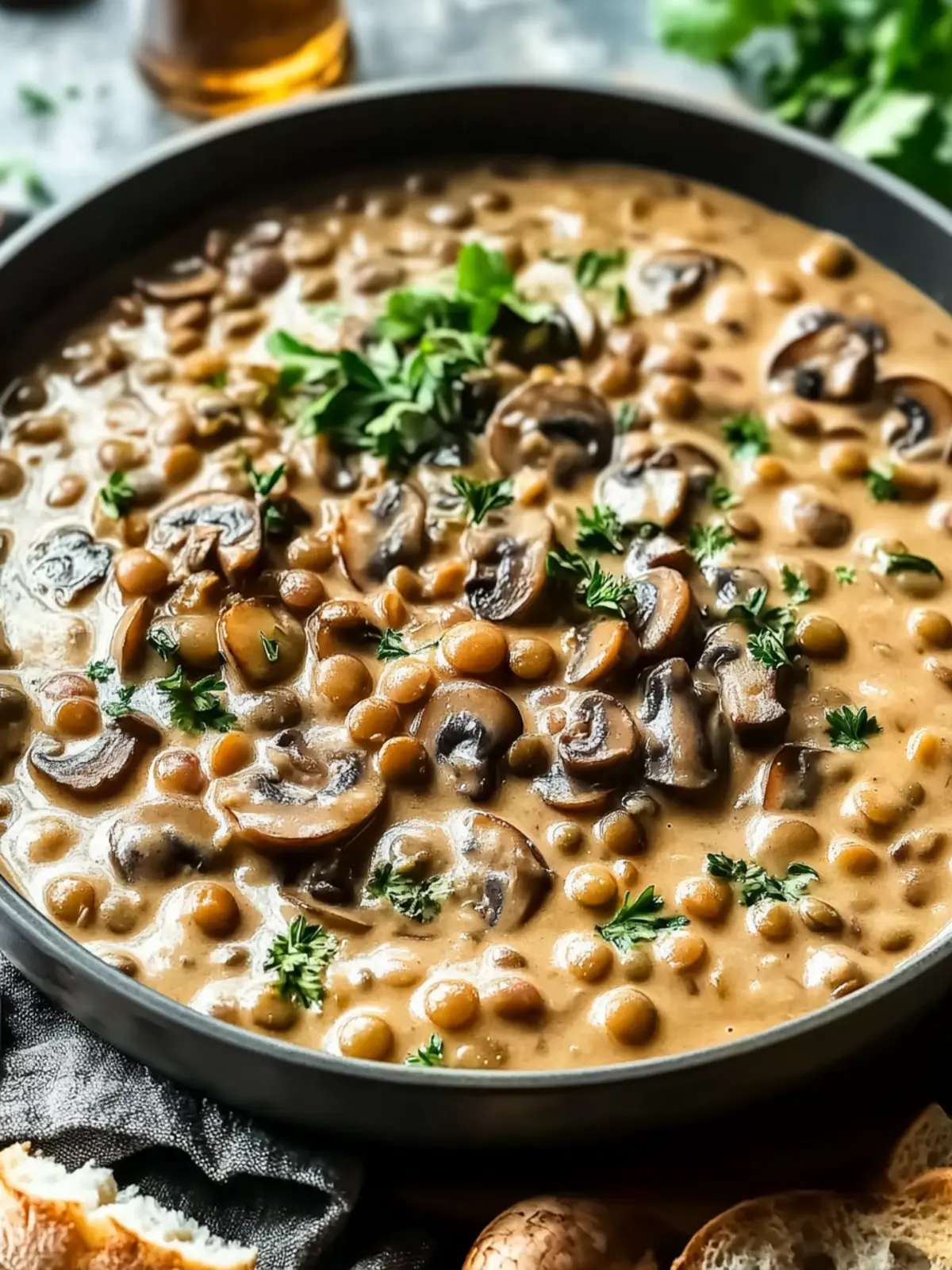 Creamy Lentil Mushroom Stroganoff: Quick Comfort Food Bliss 4 Lentil Mushroom Stroganoff