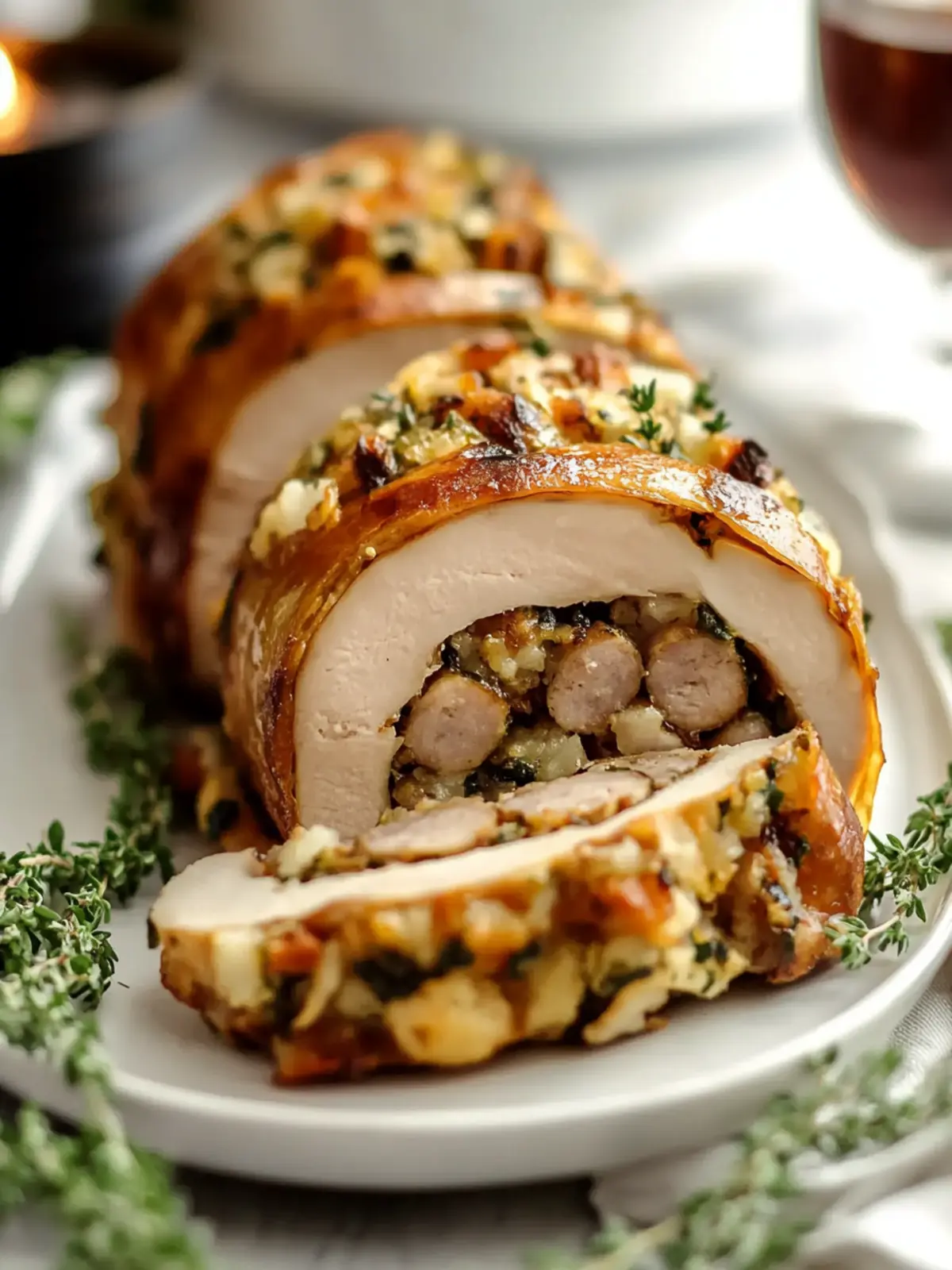 Delicious Turkey Roulade with Sausage Stuffing for Effortless Entertaining 4 Turkey Roulade with Sausage Stuffing