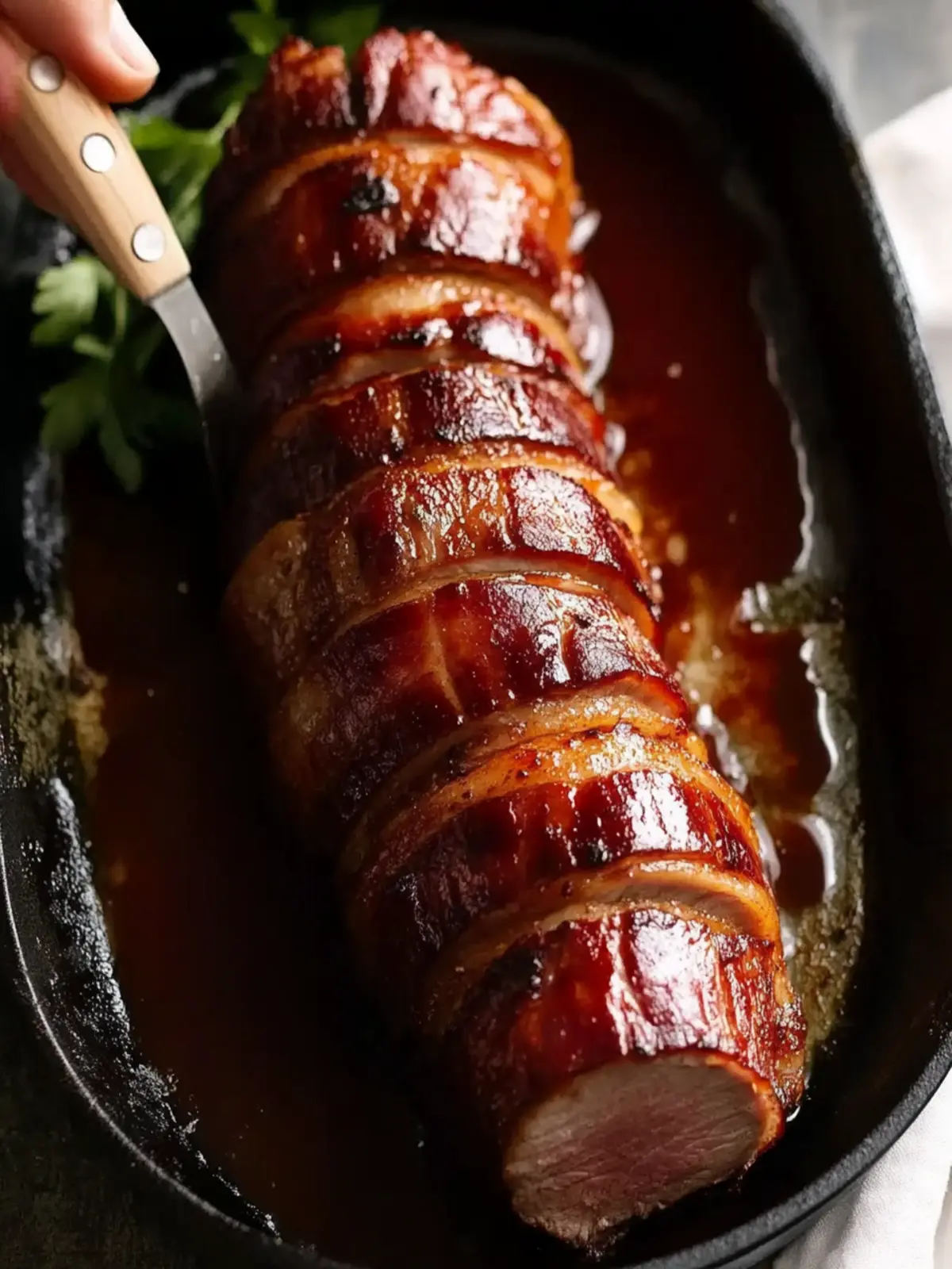 Mouthwatering Bacon-Wrapped Pork Tenderloin in Just 4 Steps 4 Bacon-Wrapped Pork Tenderloin