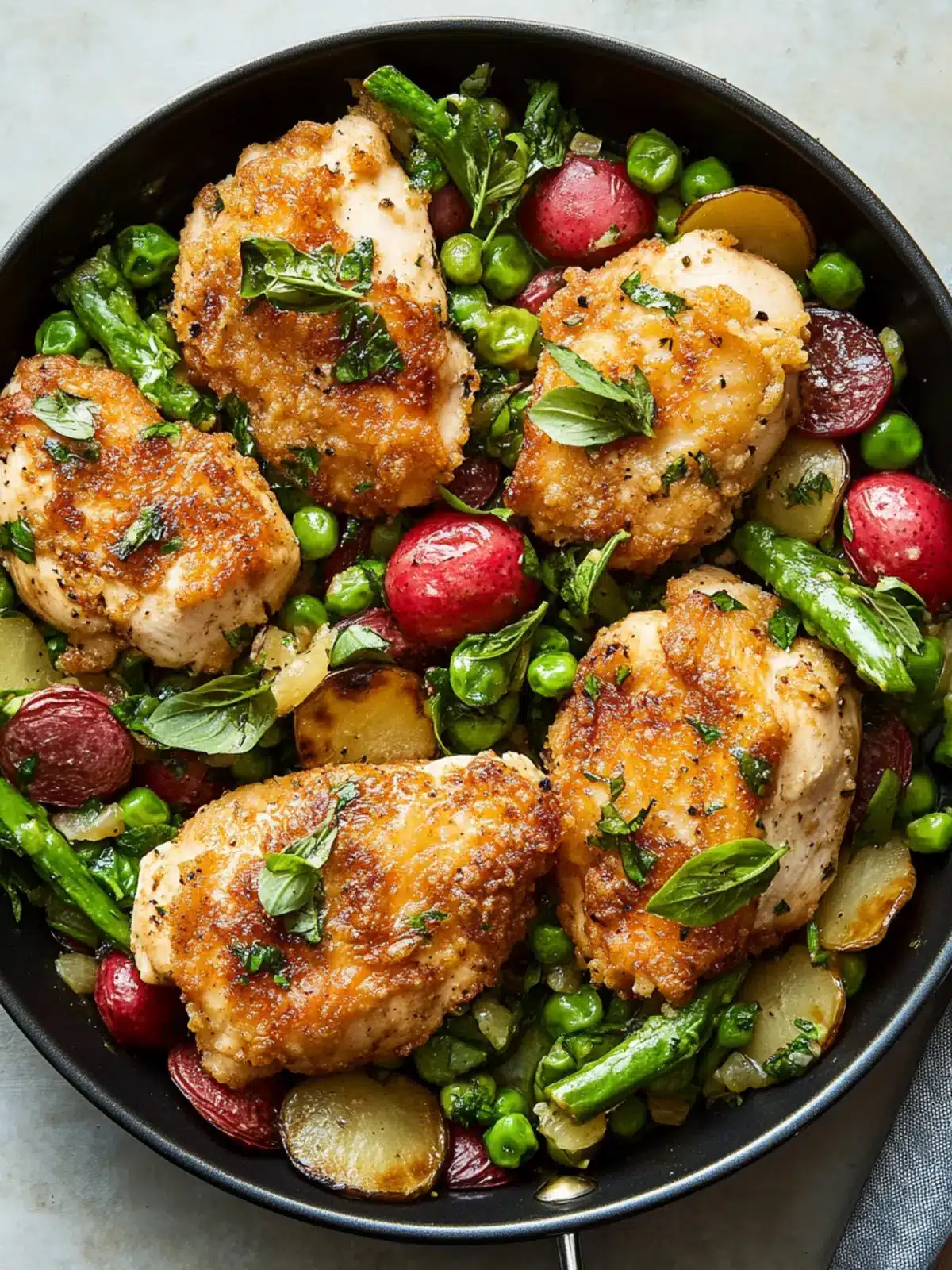 One-Pan Crispy Chicken Primavera That Sizzles with Spring Flavor 3 One-Pan Crispy Chicken Primavera