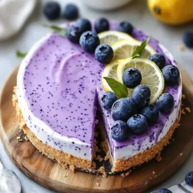 No Bake Lemon Blueberry Cheesecake You’ll Want to Make Today 9 No Bake Lemon Blueberry Cheesecake