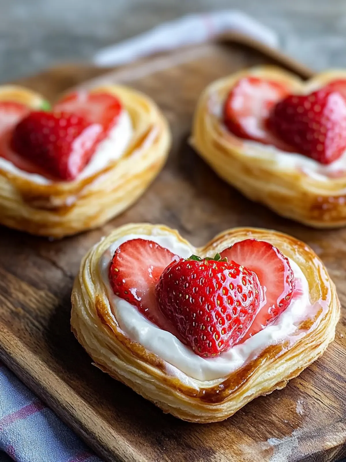 Delightful Strawberry Cream Cheese Heart Danishes in 40 Minutes 5 Strawberry Cream Cheese Heart Danishes