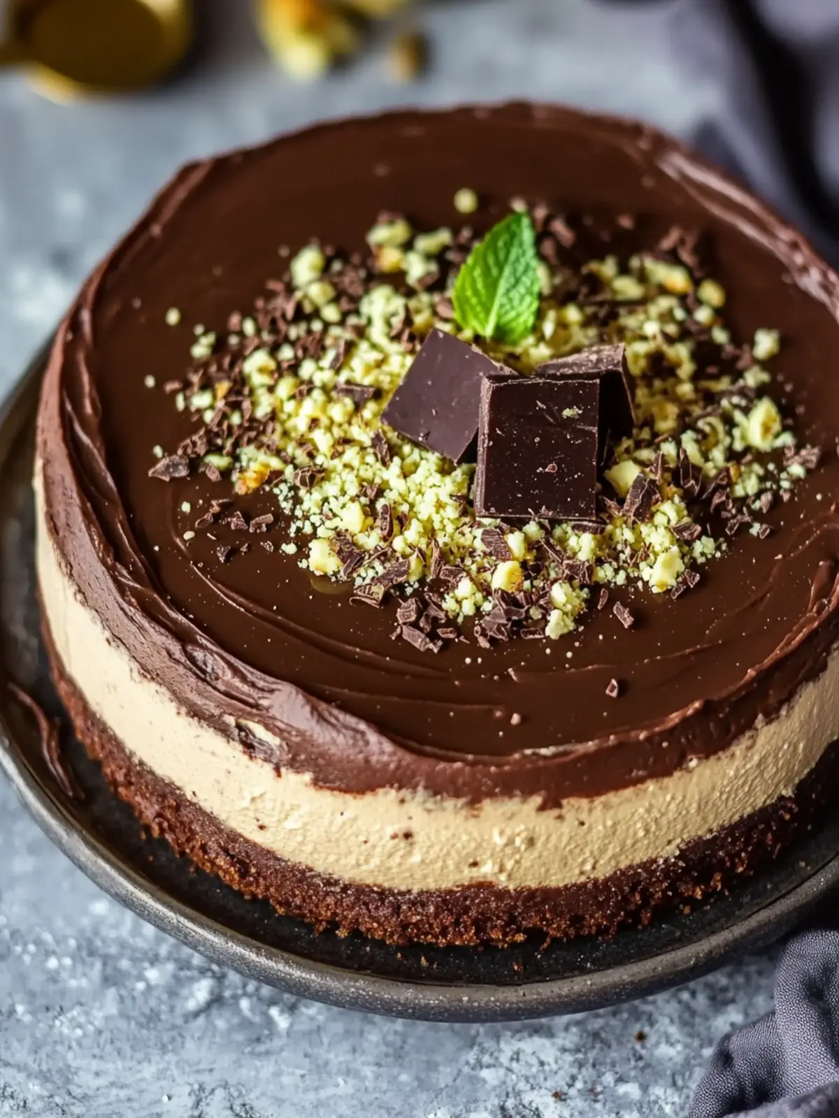 Decadent Tahini Dubai Chocolate Cheesecake Bliss 2 Tahini Dubai Chocolate Cheesecake