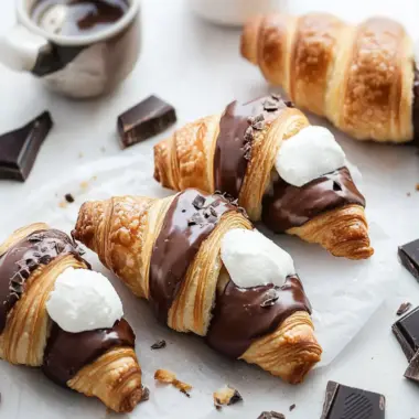 Melt-in-Your-Mouth Bi-Color Chocolate S’mores Croissants 9 Bi-Color Chocolate S’mores Croissants