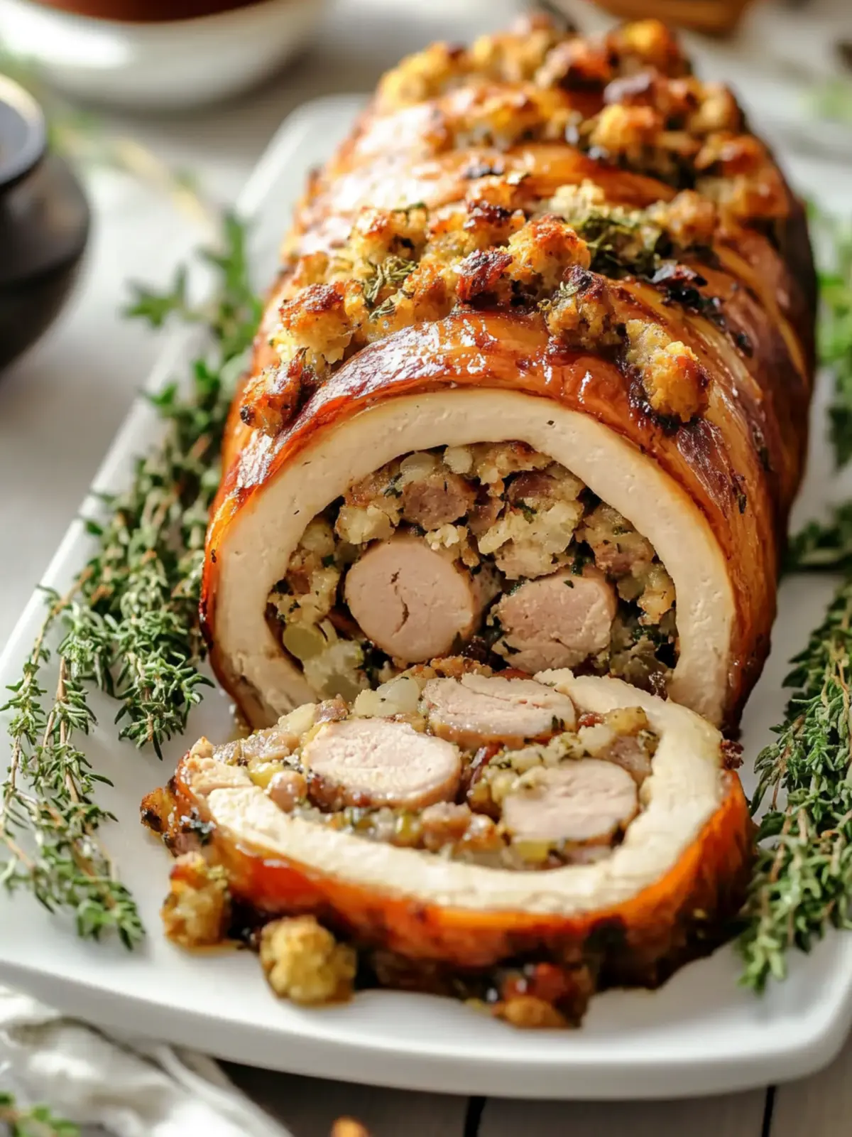 Delicious Turkey Roulade with Sausage Stuffing for Effortless Entertaining 3 Turkey Roulade with Sausage Stuffing