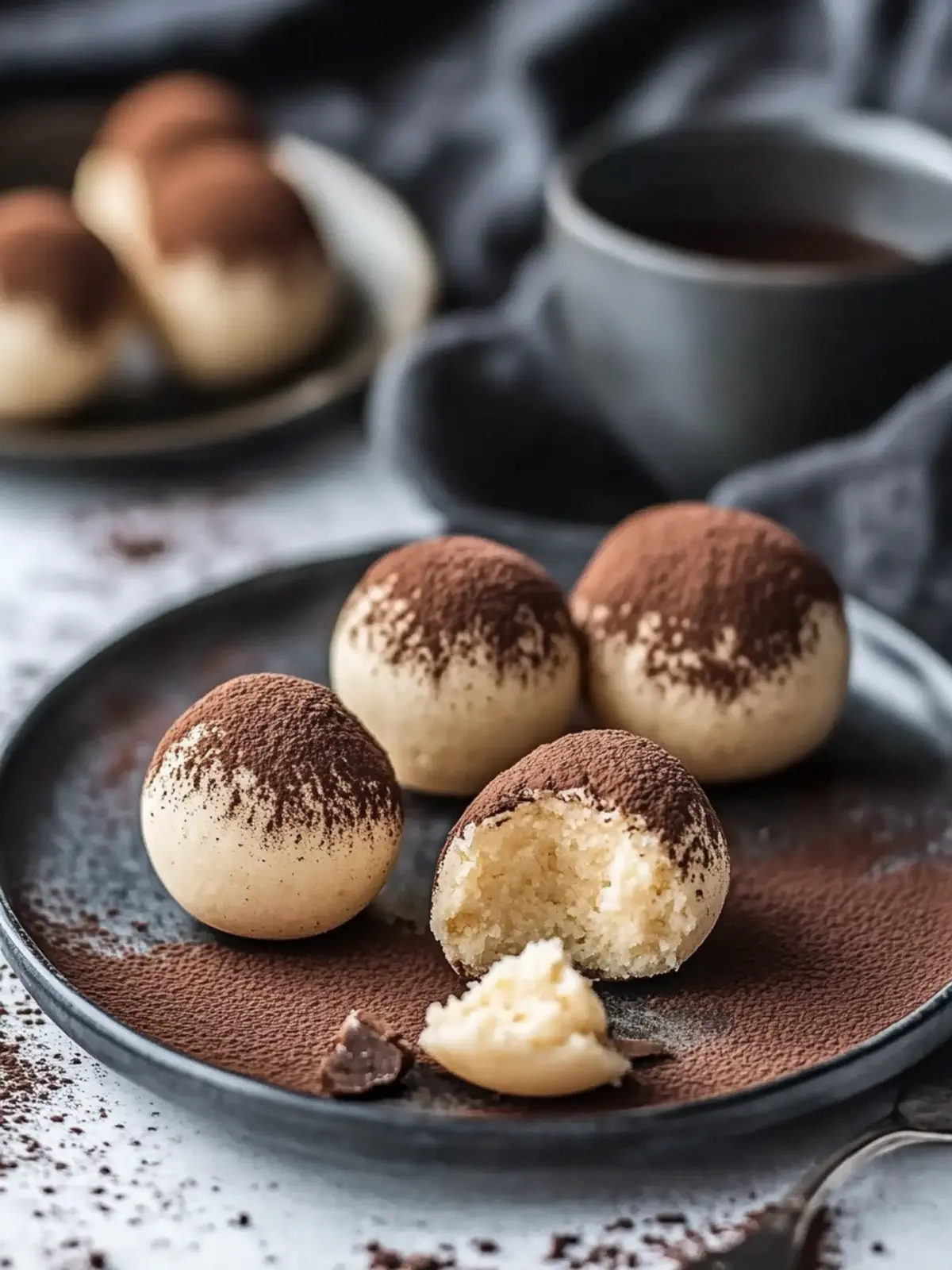 Guilt-Free Tiramisu Balls: Quick, No-Bake Delight! 2 Tiramisu Balls