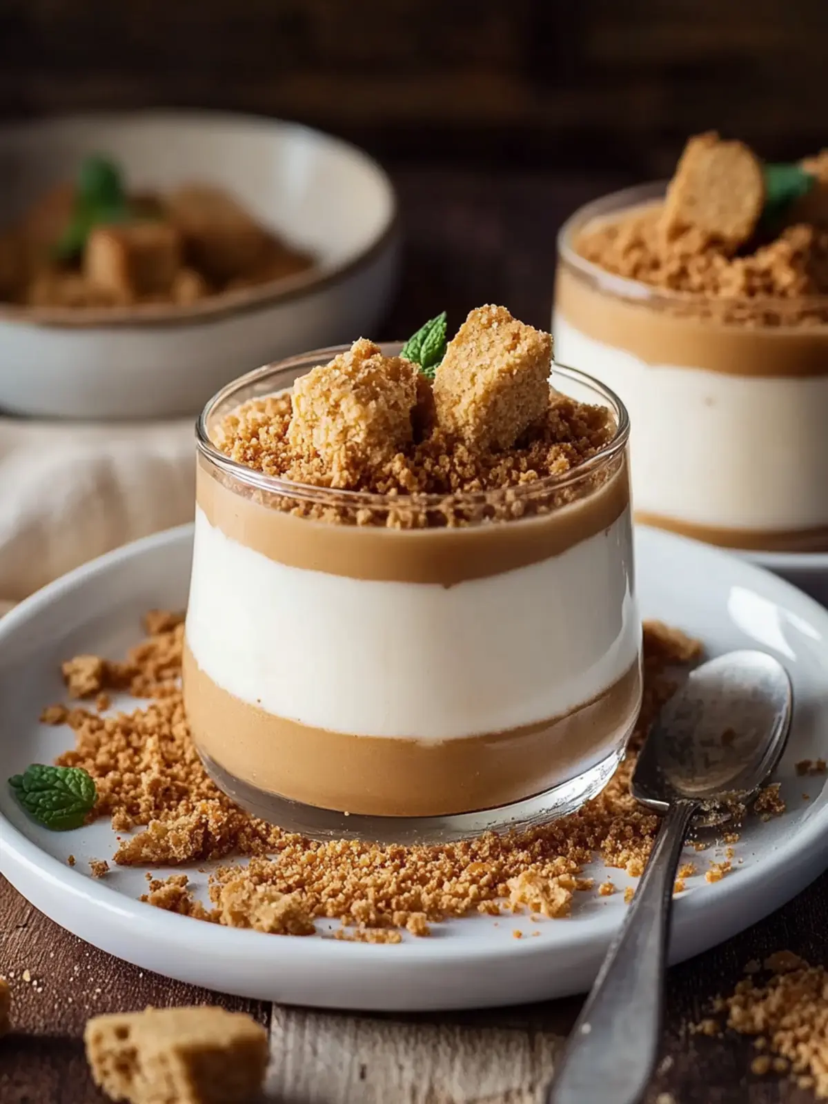 Irresistible Biscoff Panna Cotta with Creamy Caramel Layers 4 Biscoff Panna Cotta