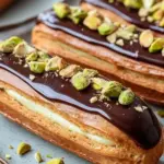 Pistachio Éclairs Recipe with Chocolate Glaze That Wows! 13 Pistachio Éclairs Recipe with Chocolate Glaze