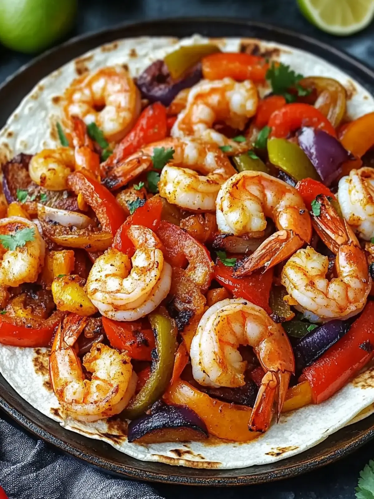 Sheet Pan Shrimp Fajitas in 20 Minutes - Deliciously Easy Dinner 5 Sheet Pan Shrimp Fajitas