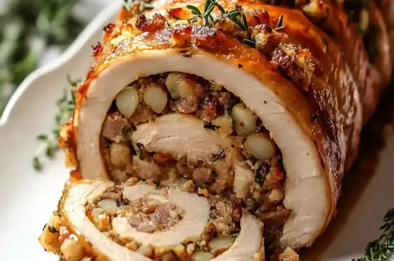 Spec Turkey Roulade Delicious Turkey Roulade with Sausage Stuffing for Effortless Entertaining
