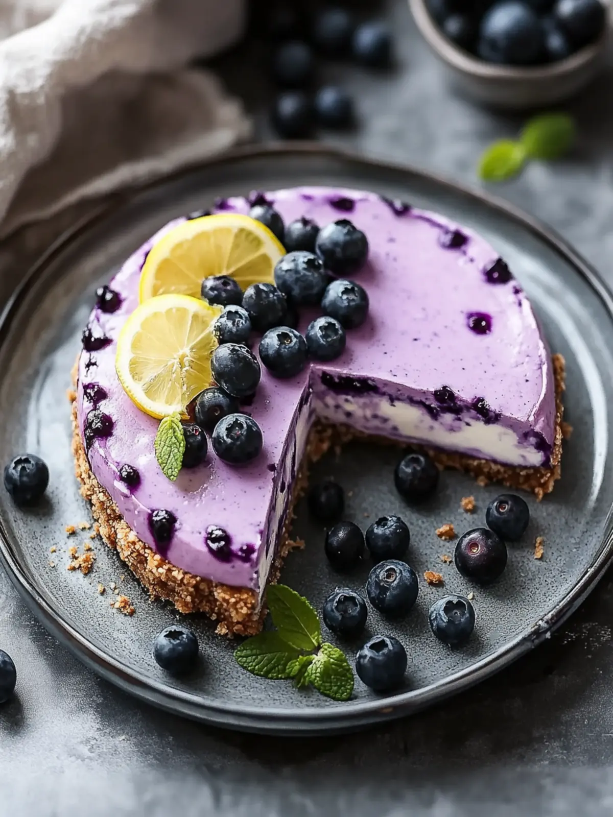 No Bake Lemon Blueberry Cheesecake You’ll Want to Make Today 2 No Bake Lemon Blueberry Cheesecake