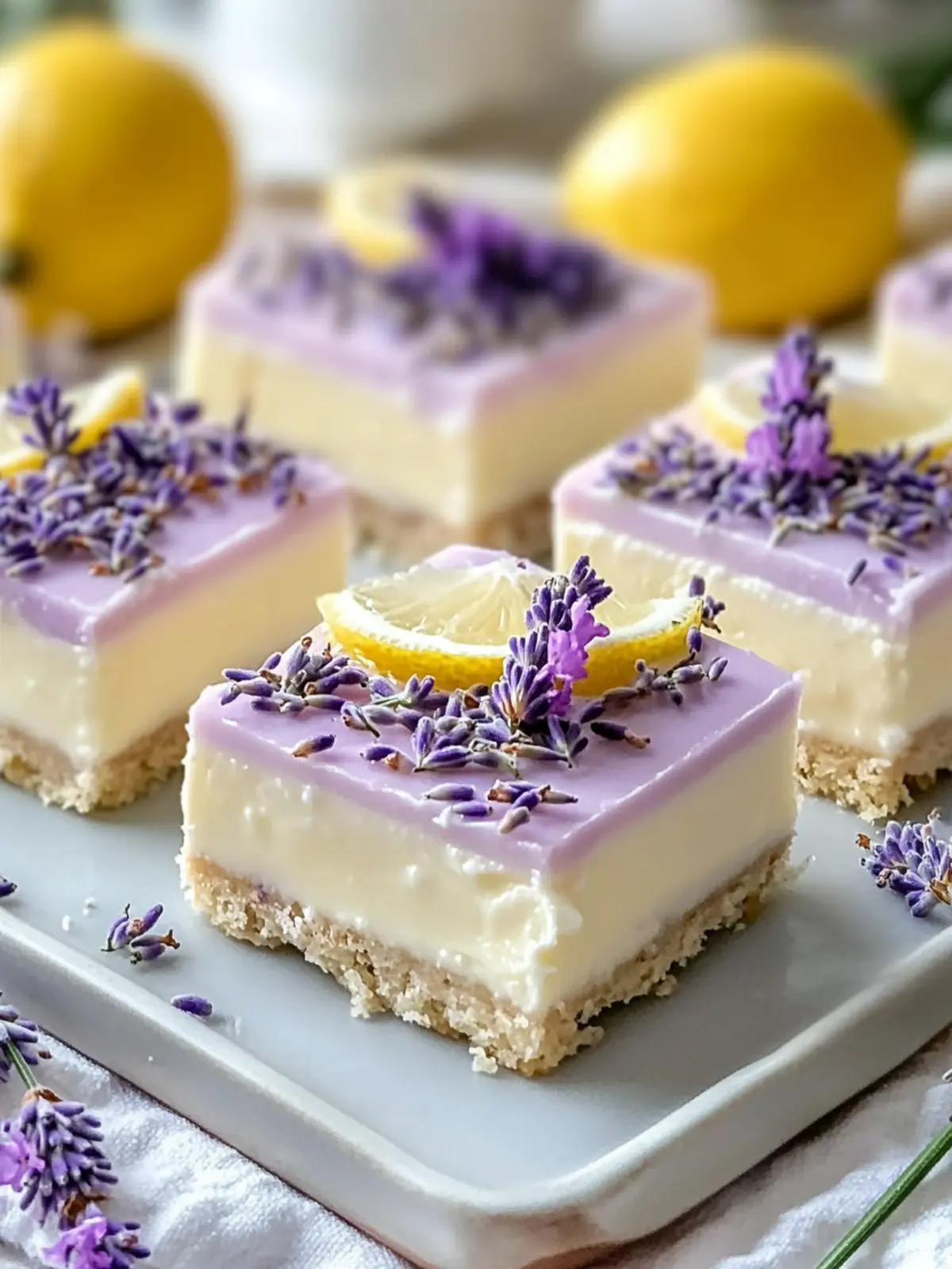 Lavender Lemon Cream Bars: Spring's Sweetest Delight 2 Lavender Lemon Cream Bars
