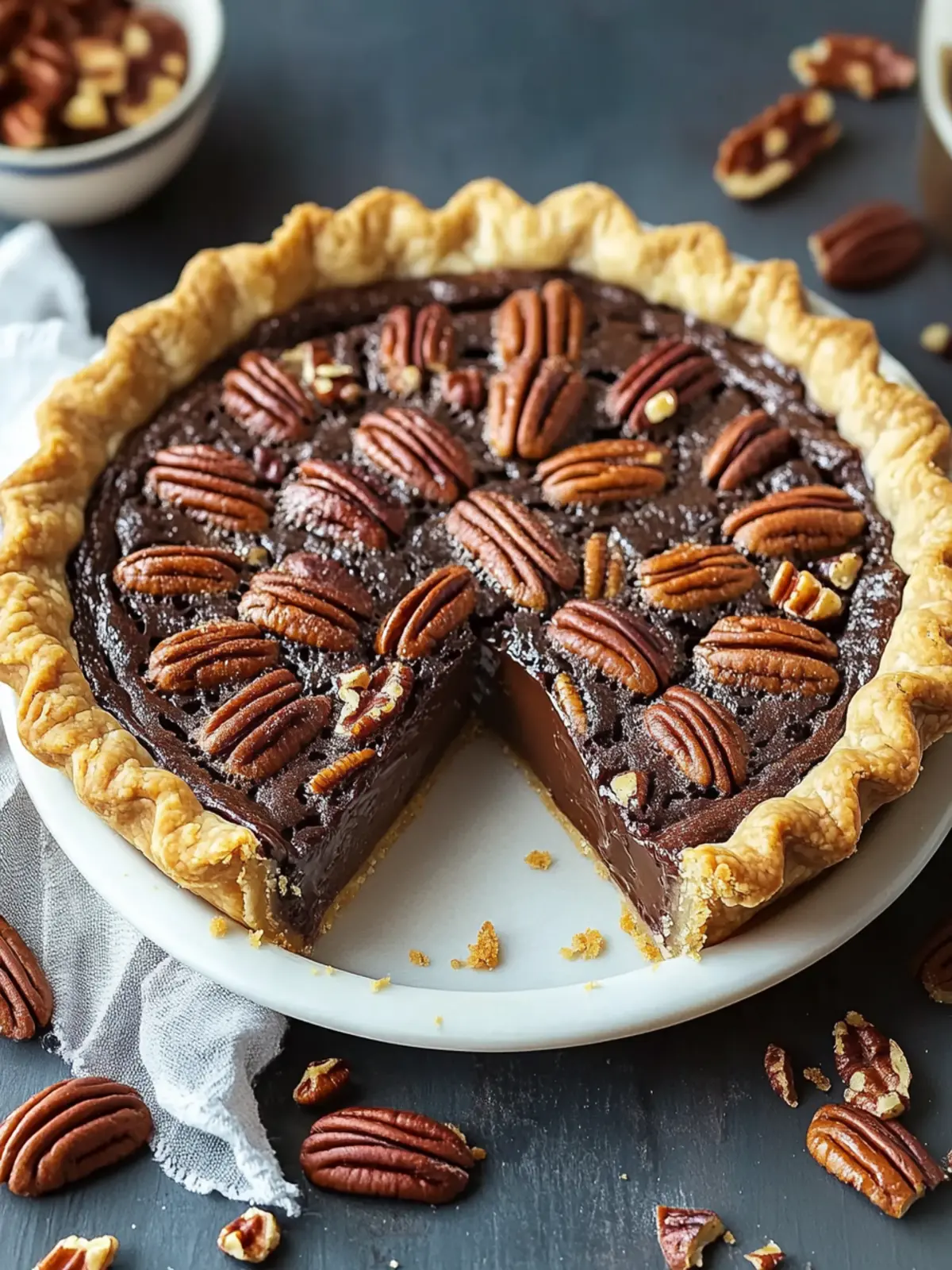 Irresistible Chocolate Pecan Pie with Bourbon Twist 2 Chocolate Pecan Pie