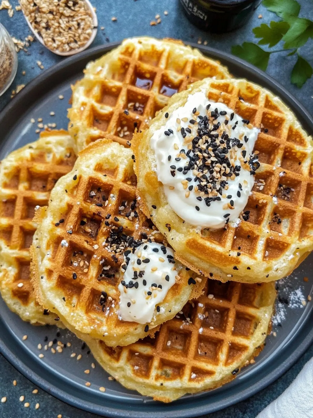 Everything Bagel Chaffles: A Crispy Keto Breakfast Delight 4 Everything Bagel Chaffles