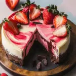 Irresistible Chocolate and Strawberry Swirl Cheesecake Recipe 84 Chocolate and Strawberry Swirl Cheesecake