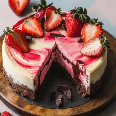 Irresistible Chocolate and Strawberry Swirl Cheesecake Recipe 10 Chocolate and Strawberry Swirl Cheesecake