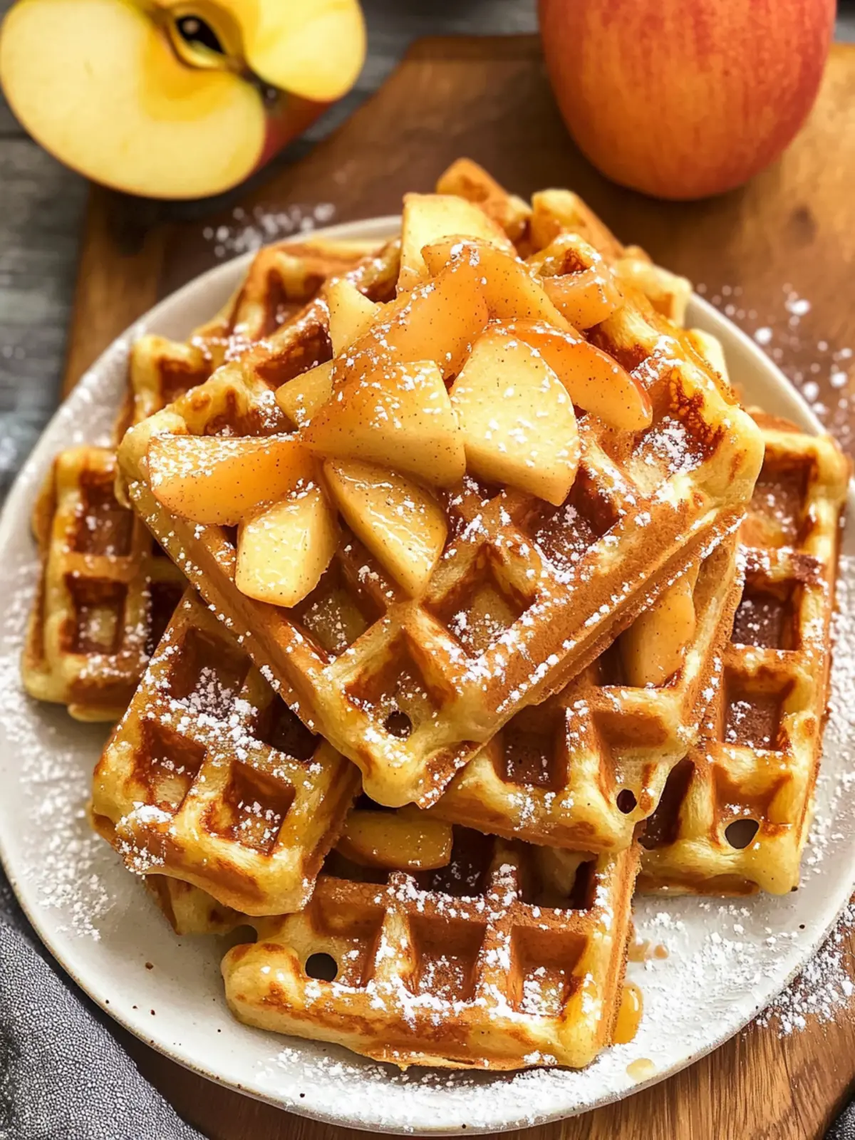 Cozy Apple Waffles Recipe with Cinnamon Apple Topping Delight 3 Apple Waffles Recipe with Cinnamon Apple Topping