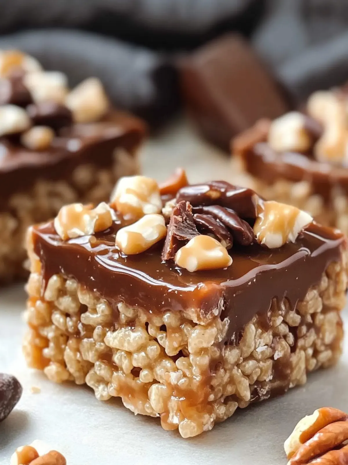 Caramel Turtle Rice Krispie Treats That Wow in Minutes 5 Caramel Turtle Rice Krispie Treats