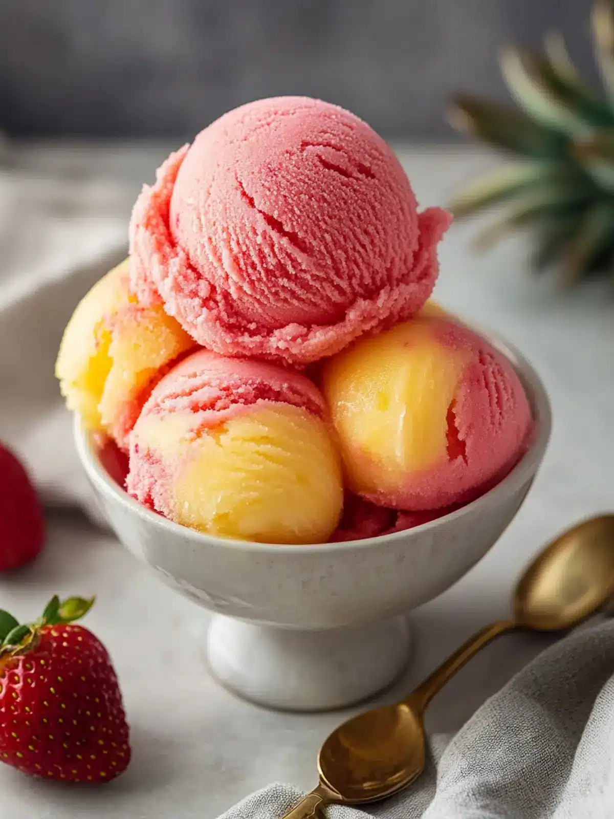 Refreshing Strawberry Pineapple Sorbet for Summer Bliss 3 Strawberry Pineapple Sorbet