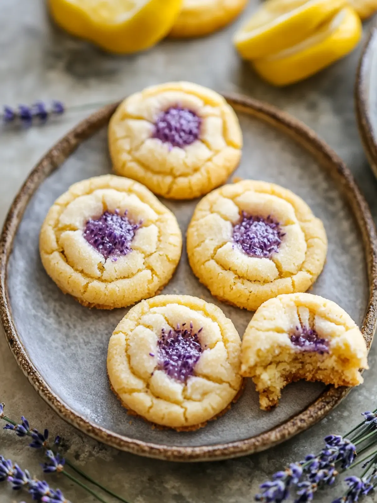 Lemon Lavender Thumbprint Cookies: Spring's Zesty Delight 2 Lemon Lavender Thumbprint Cookies