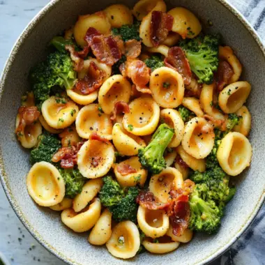 Savory Spicy Bacon Broccoli Orecchiette in Under 30 Minutes 10 Spicy Bacon Broccoli Orecchiette