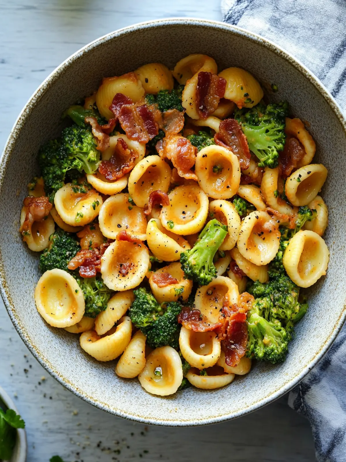 Savory Spicy Bacon Broccoli Orecchiette in Under 30 Minutes 5 Spicy Bacon Broccoli Orecchiette