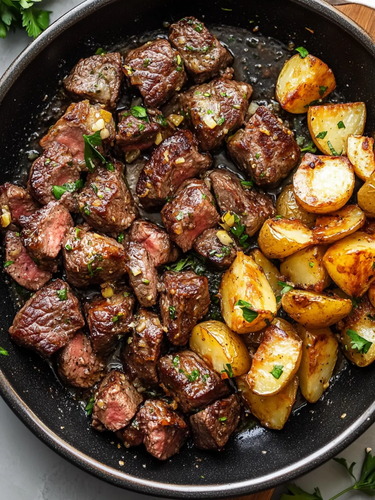 Sizzle Up Garlic Butter Steak Bites and Crispy Potatoes Tonight 3 Garlic Butter Steak Bites and Potatoes