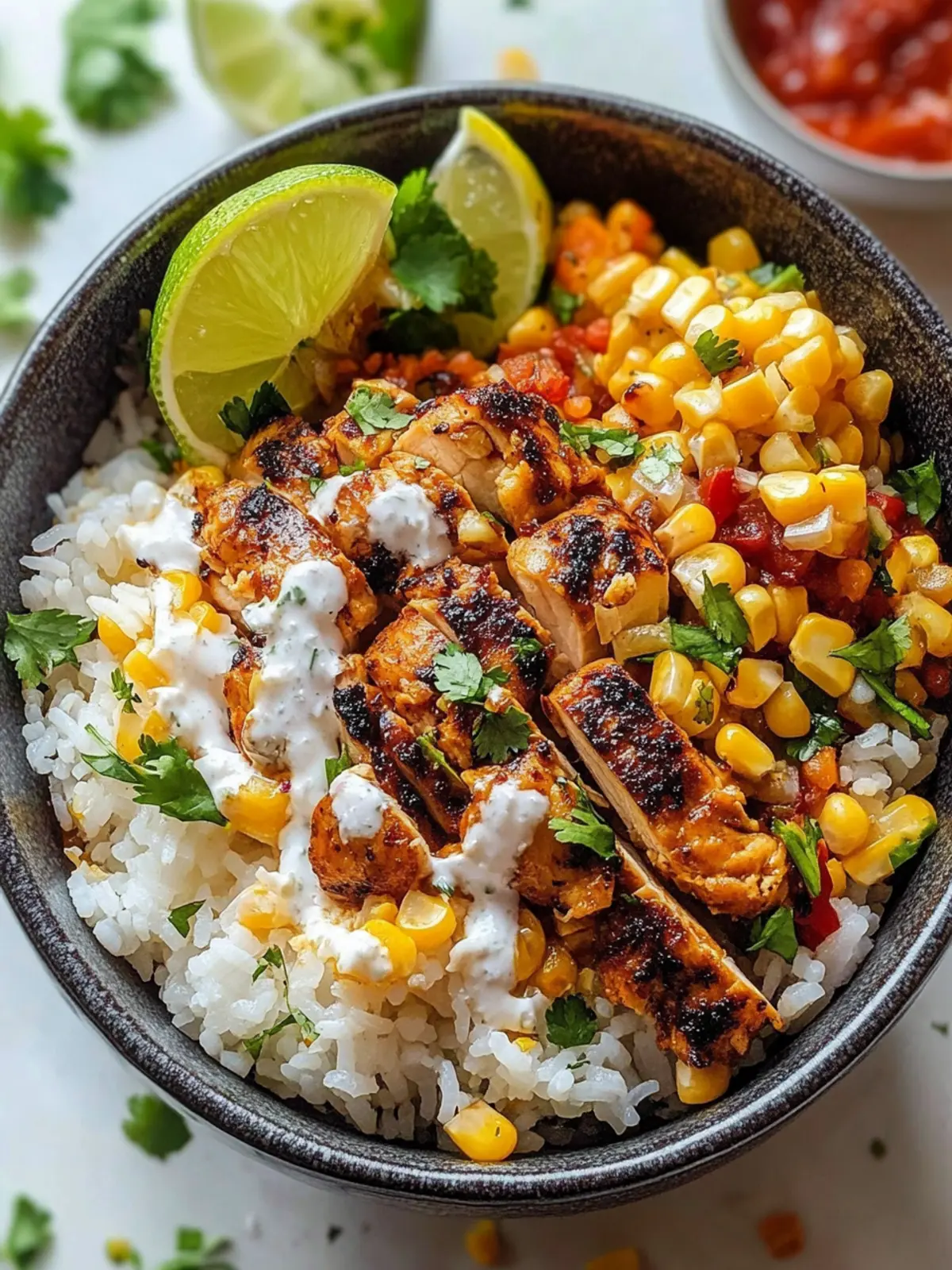 Savory Street Corn Chicken Rice Bowl You'll Crave Again! 2 Street Corn Chicken Rice Bowl