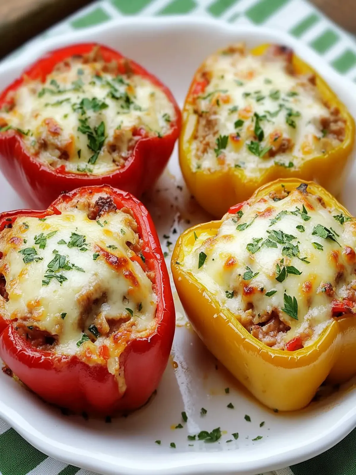 Keto Tuna Melt Stuffed Bell Peppers for a Quick Delight 4 Tuna Melt Stuffed Bell Peppers