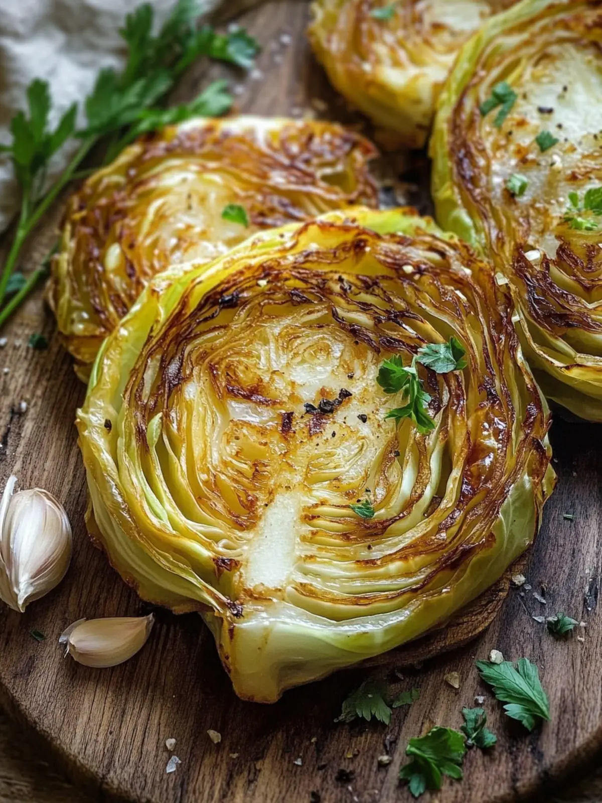 Savor the Crunch: Flavor-Packed Roasted Cabbage Steaks 4 Roasted Cabbage Steaks