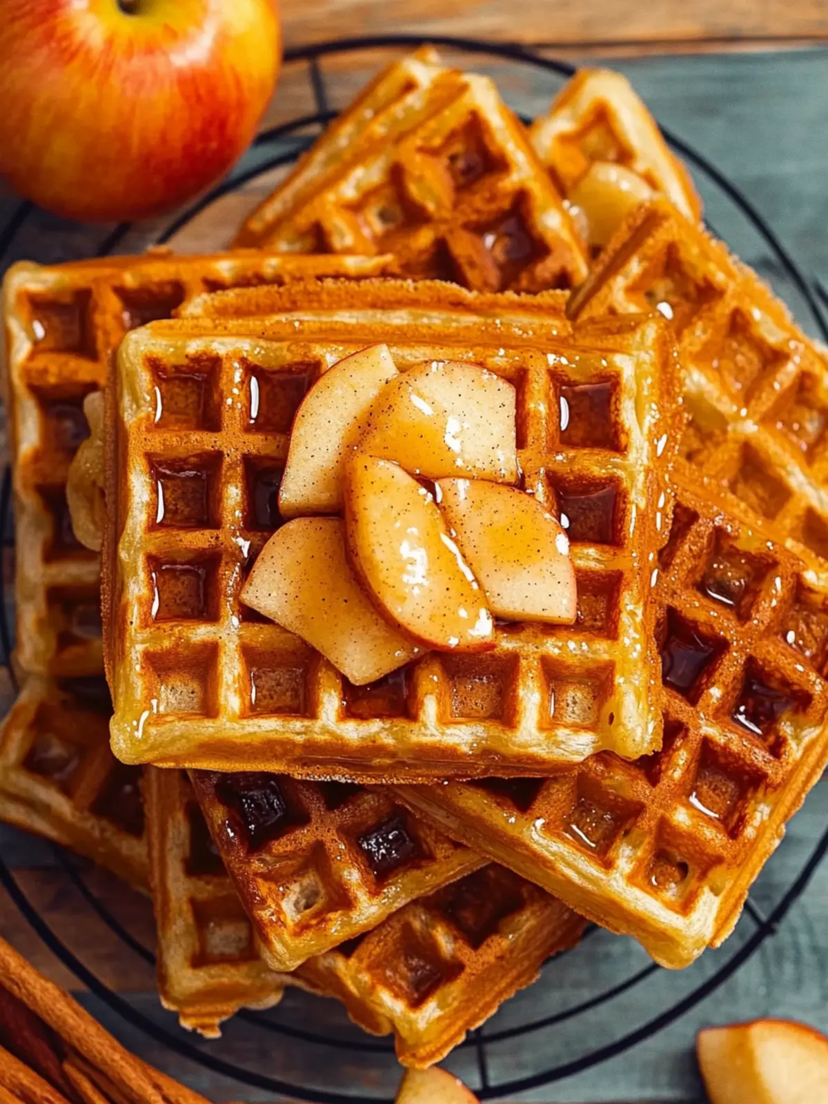 Cozy Apple Waffles Recipe with Cinnamon Apple Topping Delight 2 Apple Waffles Recipe with Cinnamon Apple Topping