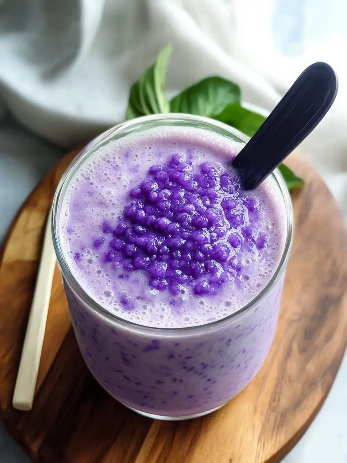 Delight in Ube Sago: Creamy, Tropical Dessert Fun 3 Ube Sago