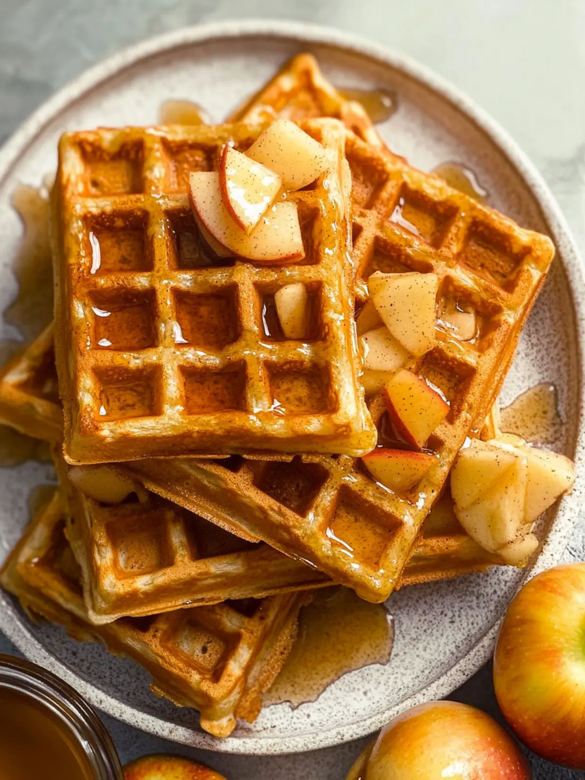Cozy Apple Waffles Recipe with Cinnamon Apple Topping Delight 4 Apple Waffles Recipe with Cinnamon Apple Topping