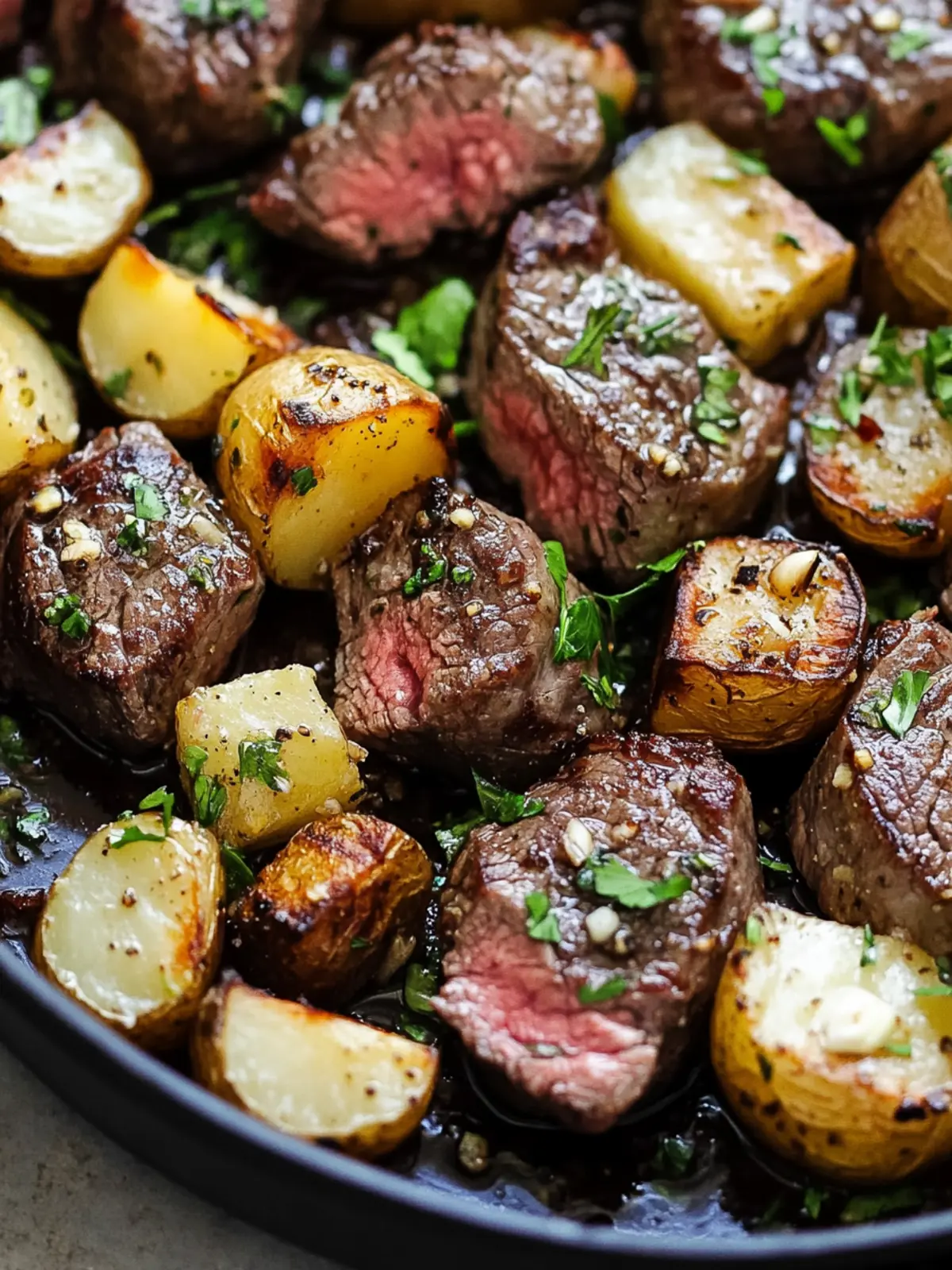 Sizzle Up Garlic Butter Steak Bites and Crispy Potatoes Tonight 5 Garlic Butter Steak Bites and Potatoes