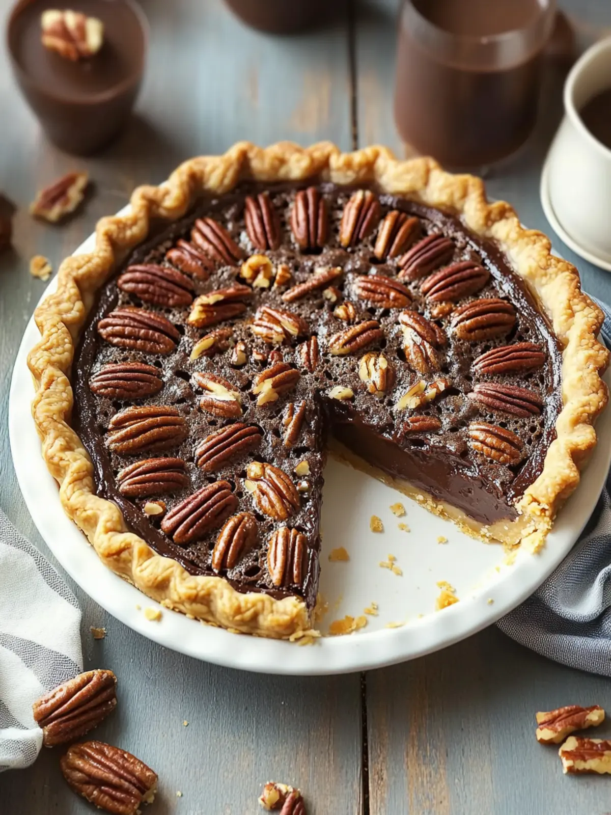 Irresistible Chocolate Pecan Pie with Bourbon Twist 4 Chocolate Pecan Pie