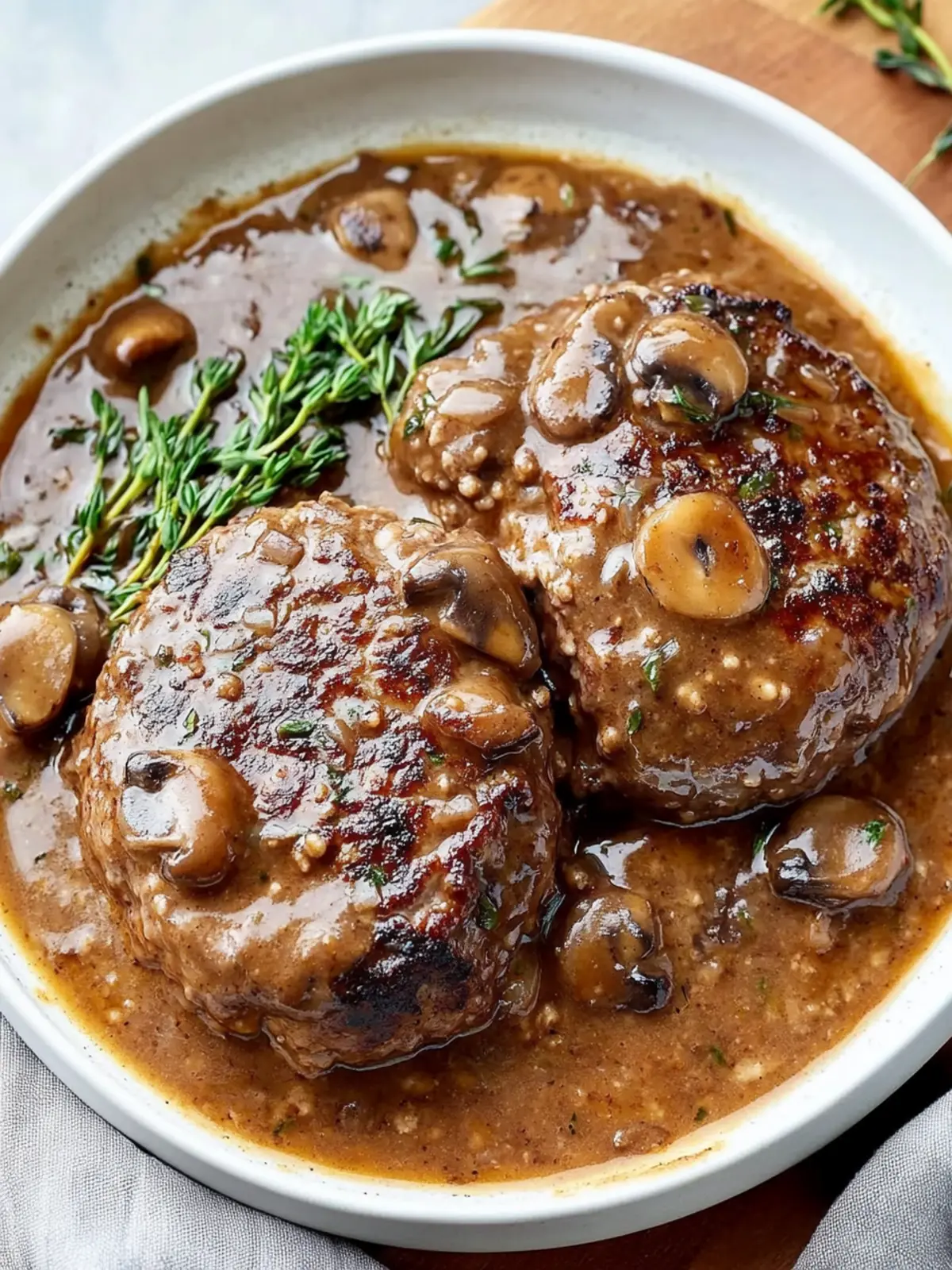 Savor Classic Salisbury Steak with Easy Vegetarian Twist 5 Salisbury Steak