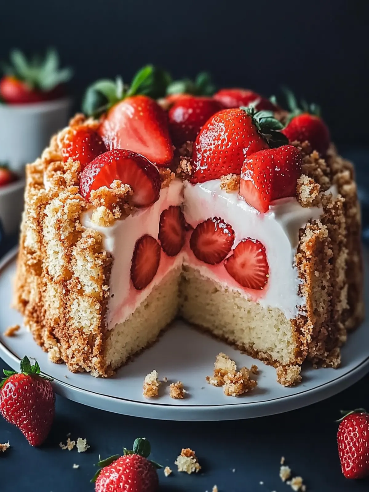 Delicious Strawberry Crunch Pound Cake for Summer Bliss 3 Strawberry Crunch Pound Cake